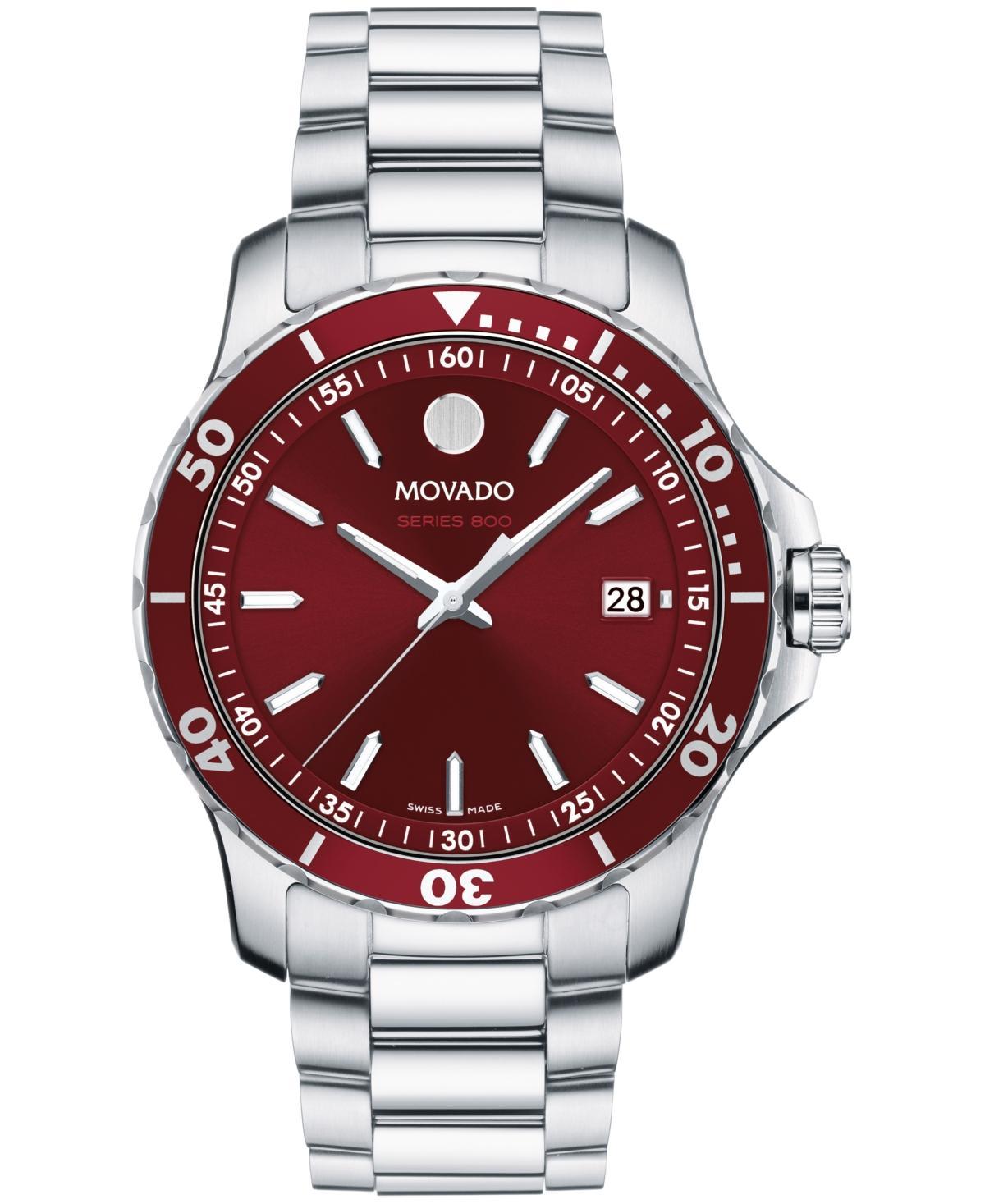 Men's Movado Series 800Â® Performance Steelâ¢ Watch with Red Dial (Model: 2600178) Product Image