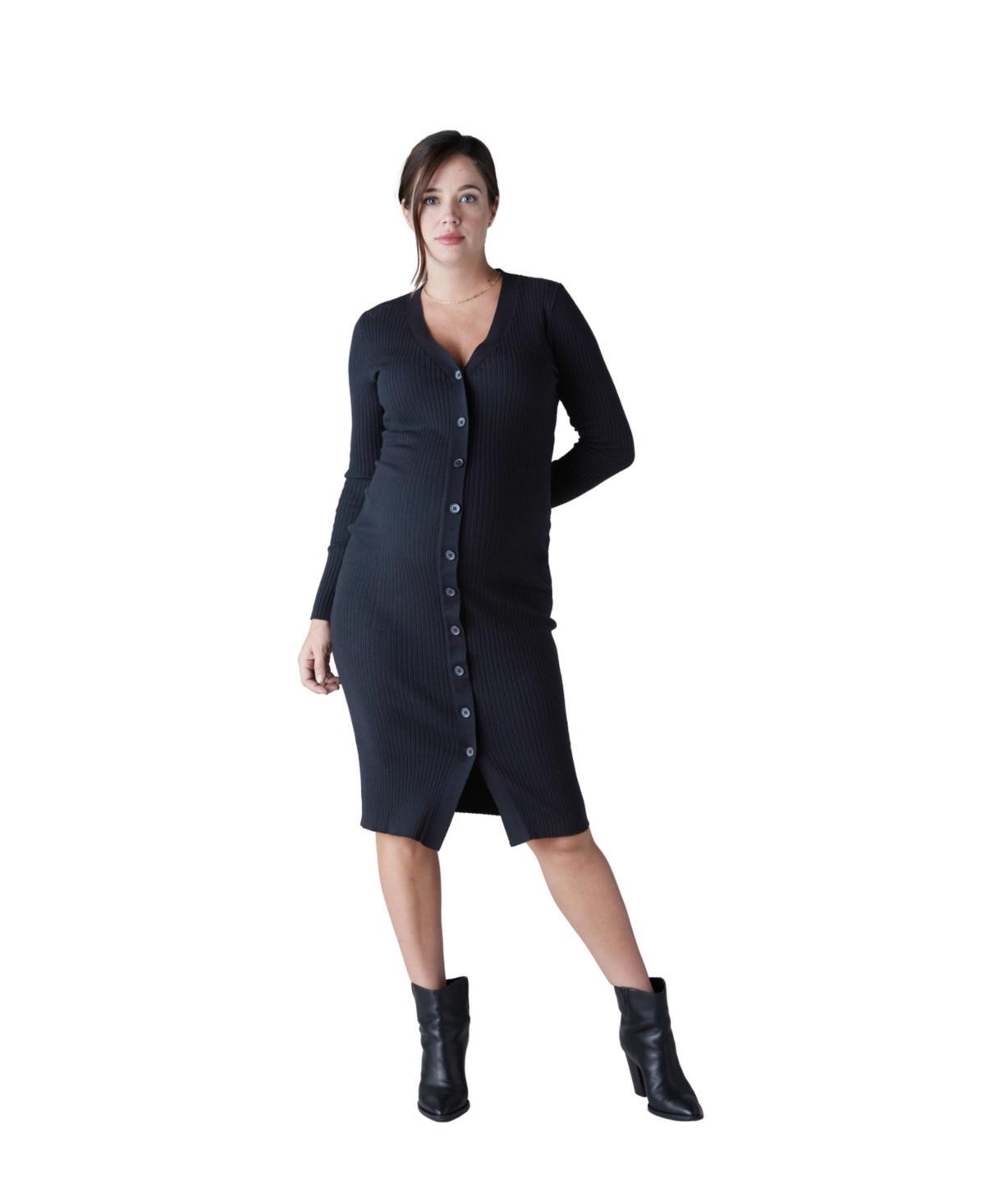 Ingrid & Isabel Button Front Sweater Maternity Dress Product Image