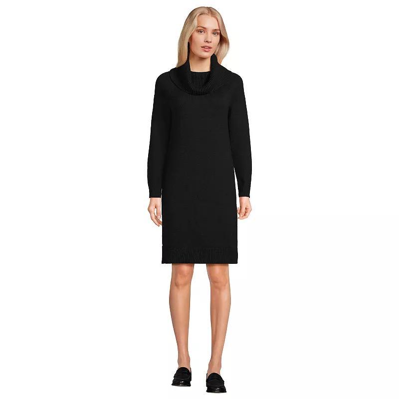 Womens Lands End Cozy Lofty Cowlneck Sweater Dress Product Image