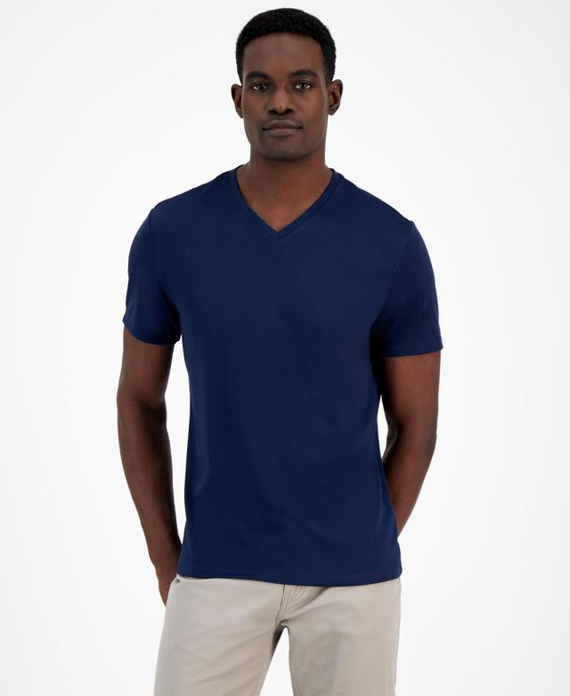 Alfani Mens Travel Stretch V-Neck T-Shirt, Created for Macys Product Image