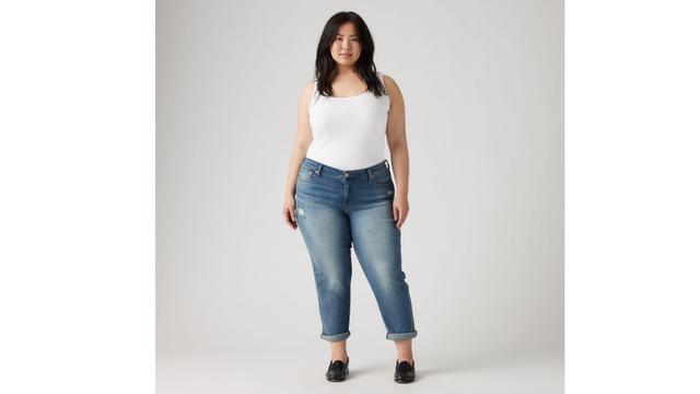 Boyfriend Mid Rise Women's Jeans (Plus Size) Product Image