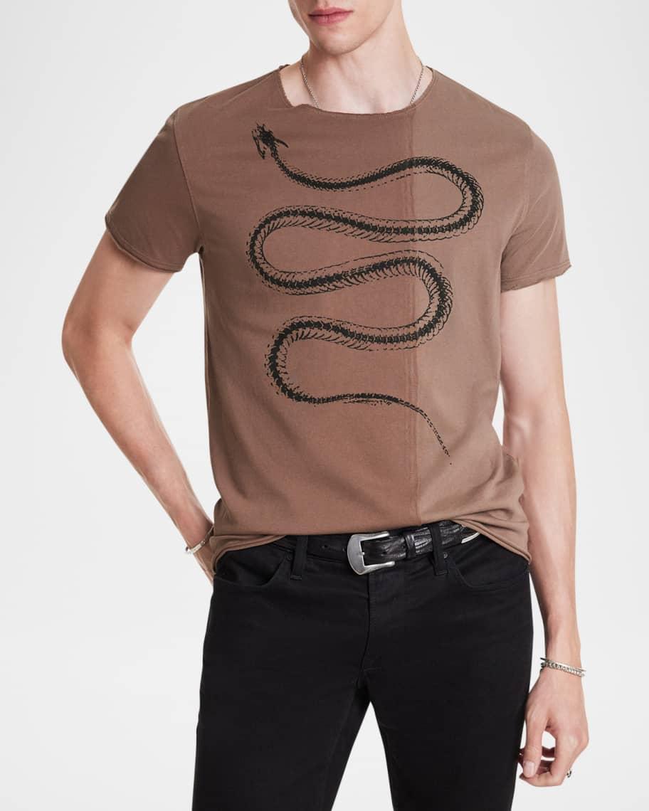 Men's Raw-Edge Snake Bones T-Shirt Product Image