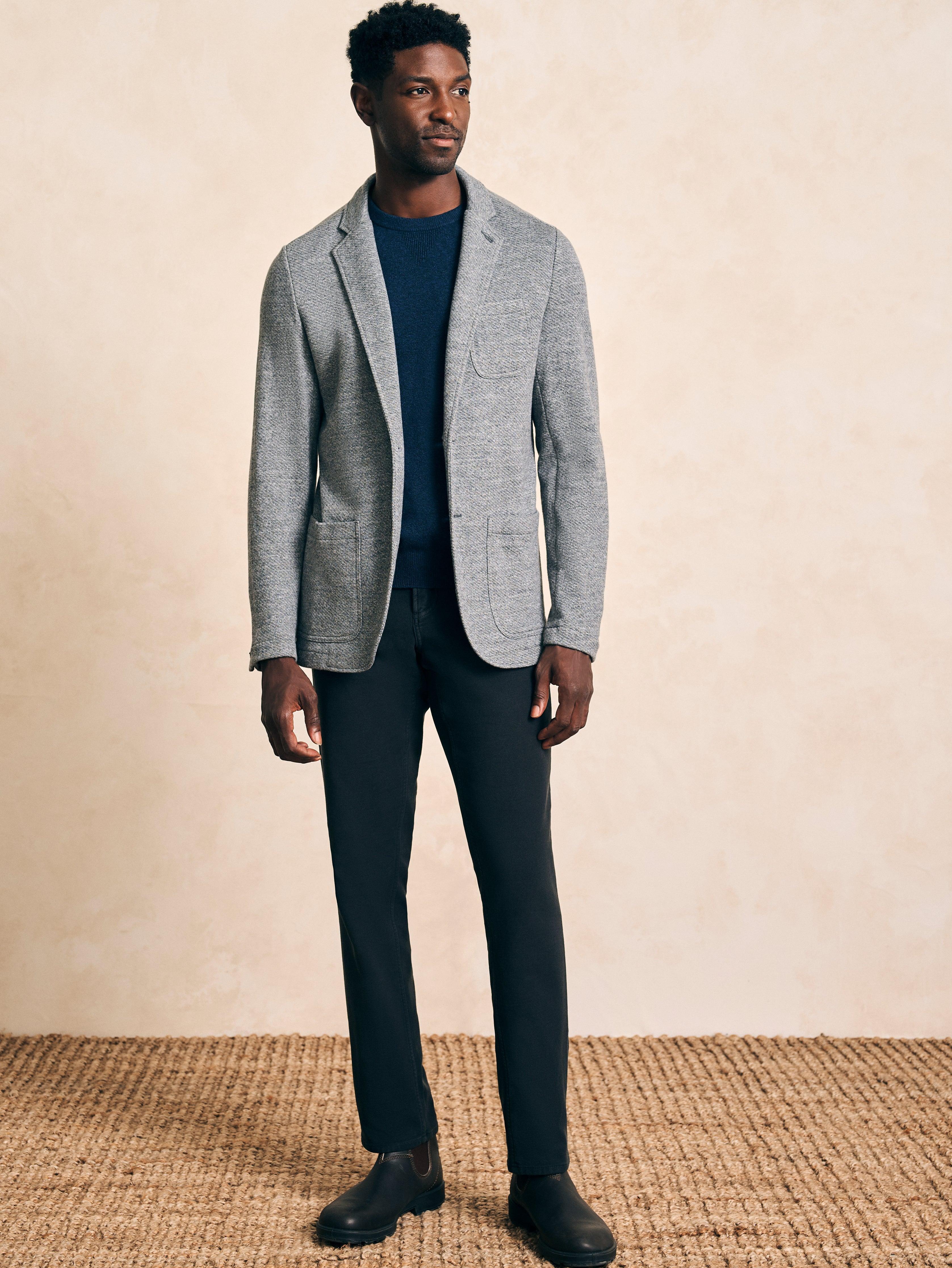 Inlet Knit Blazer (Tall) - Medium Grey Melange Male Product Image