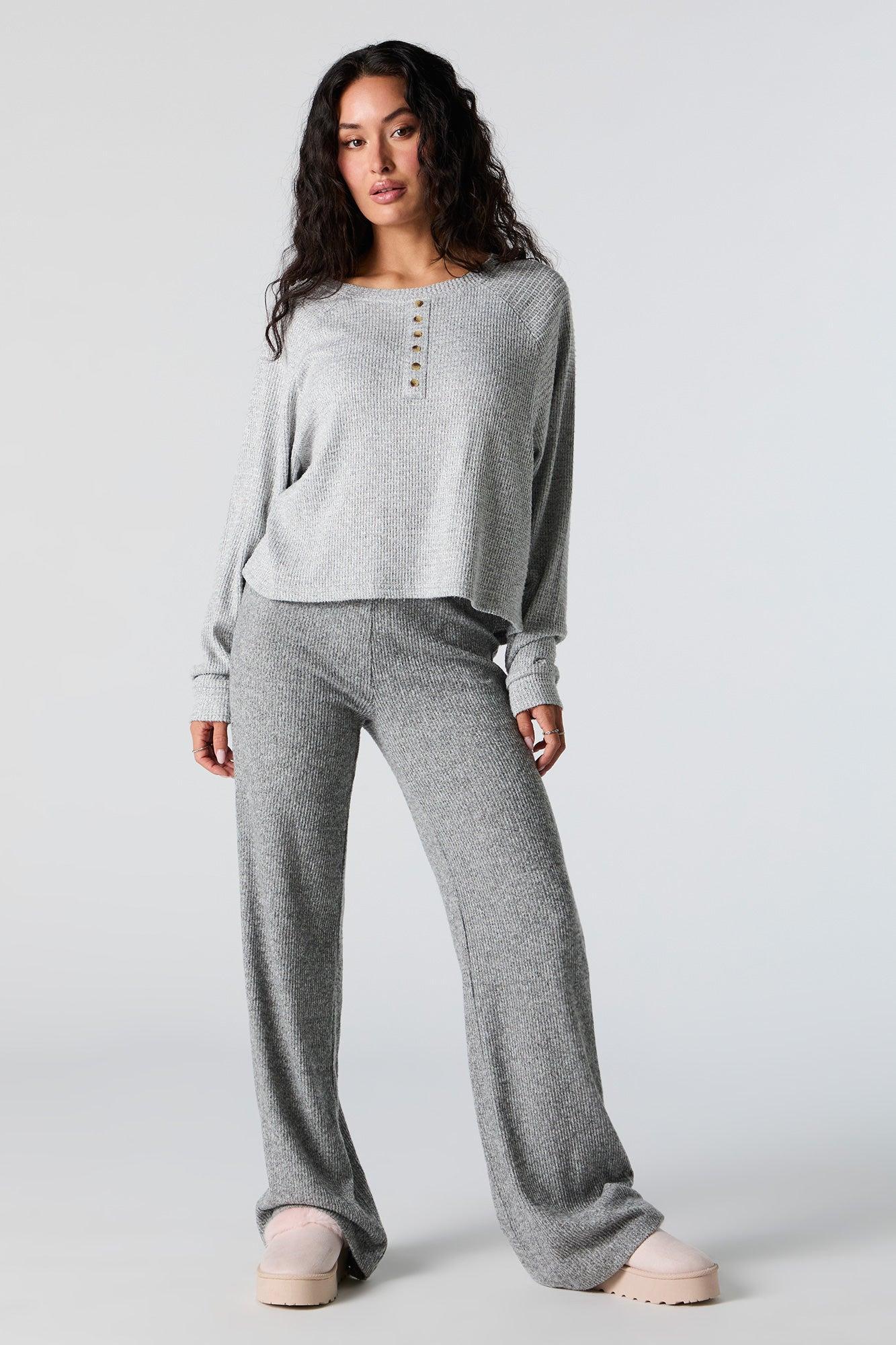 Ribbed Knit Wide Leg Pant Female product image