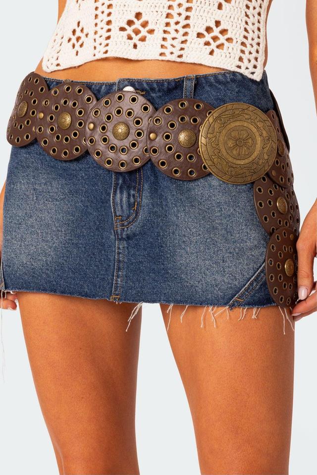 Faux Leather Western Disc Belt Product Image