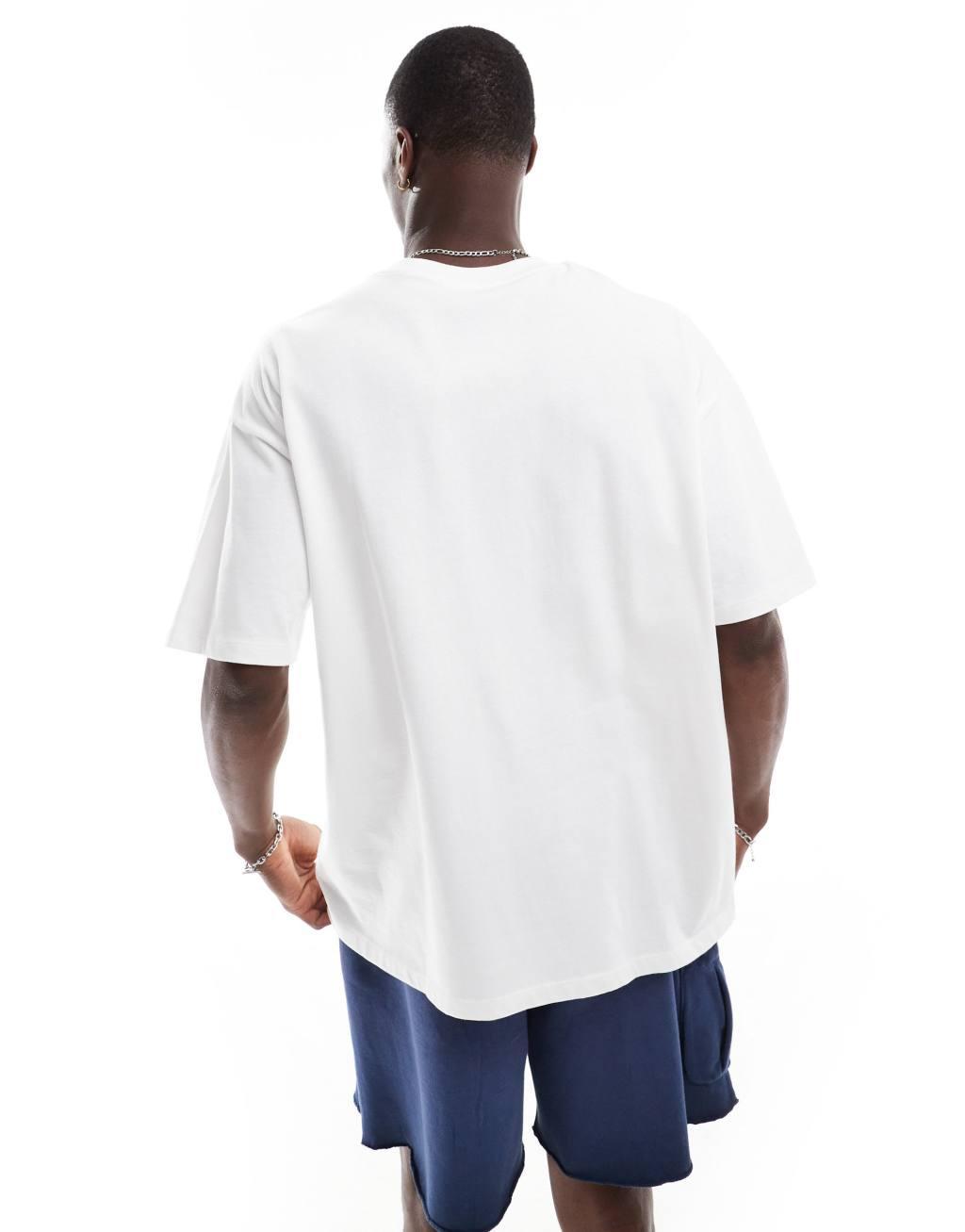 ASOS DESIGN essential heavyweight oversized t-shirt 240gsm in white Product Image