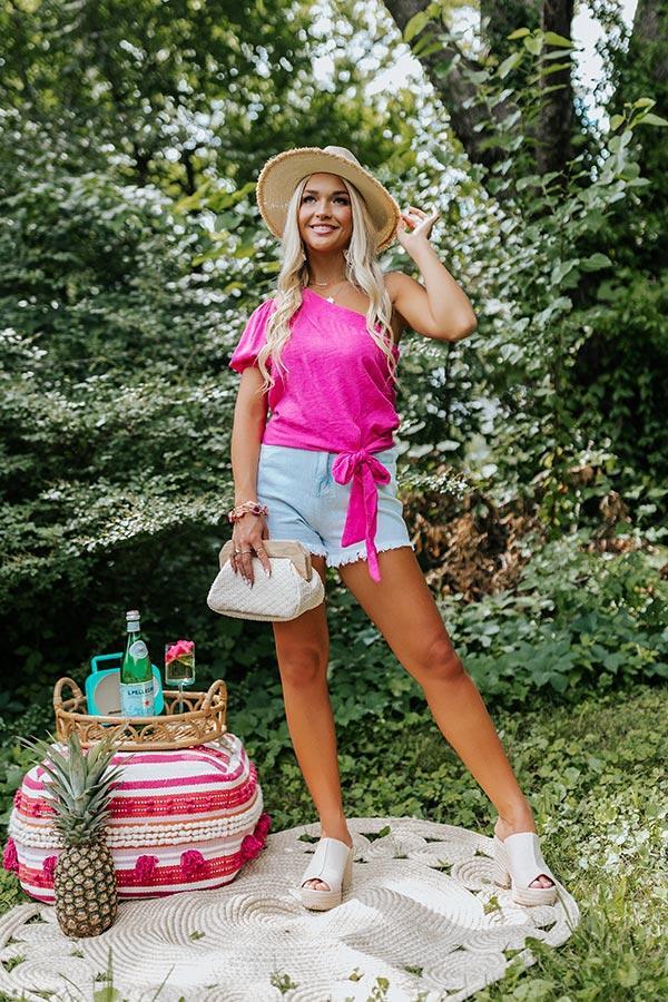 Casa On The Coast Top In Hot Pink Product Image