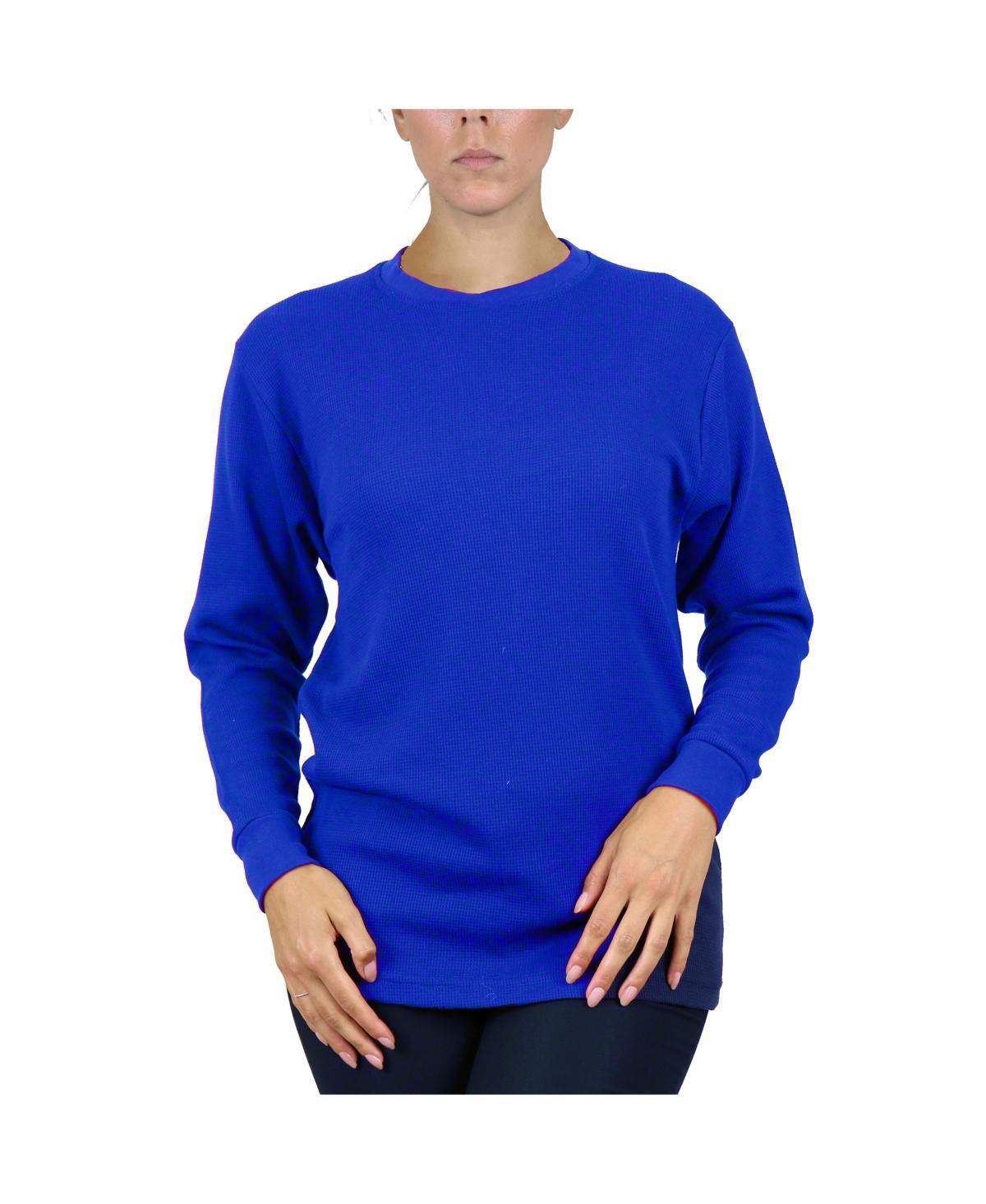 Womens Loose Fit Waffle Knit Thermal Shirt Product Image