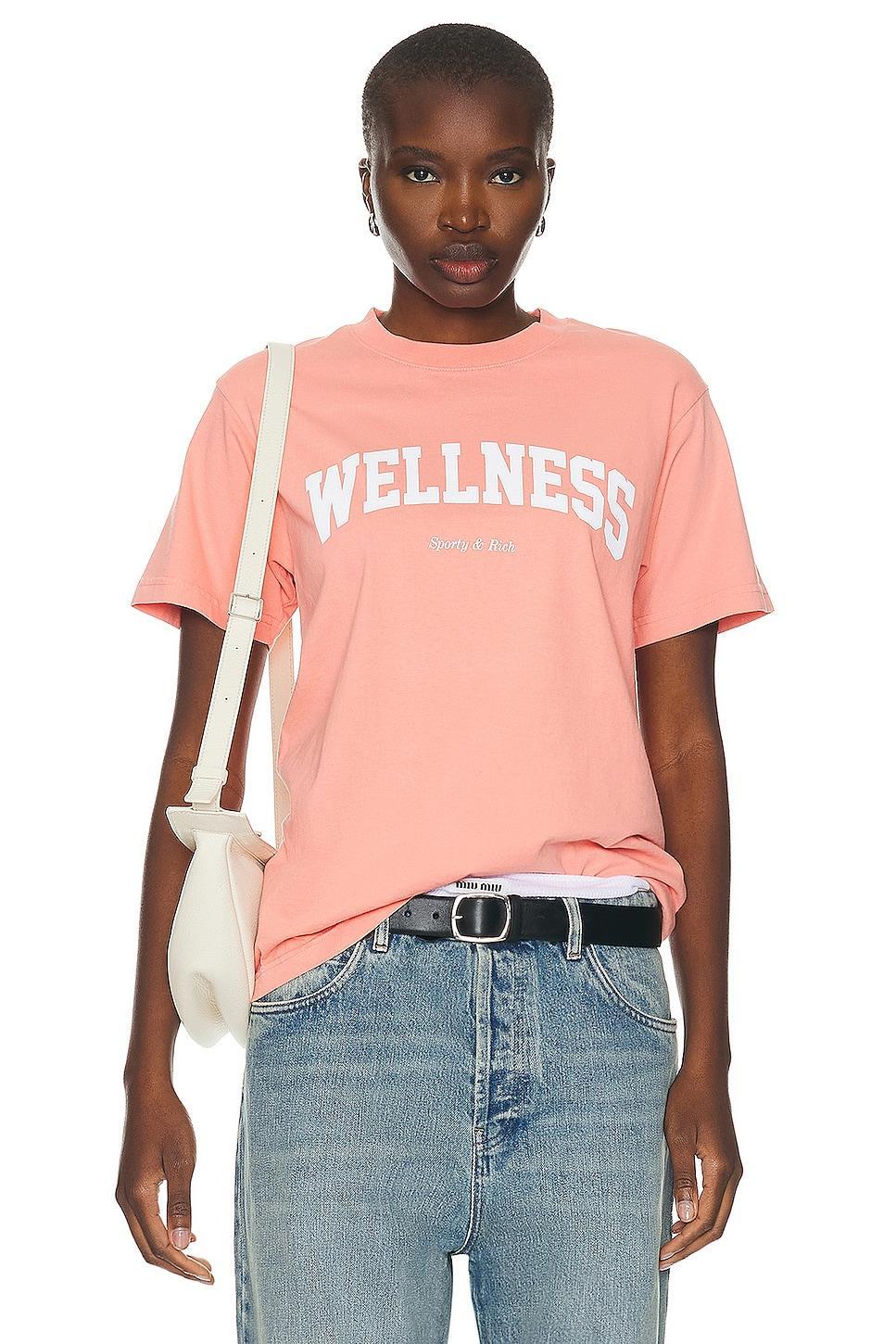 Sporty & Rich Wellness Ivy T-shirt in Pink Product Image