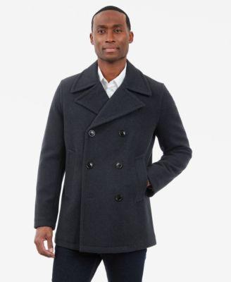 Men's Double-Breasted Wool Blend Peacoat Product Image