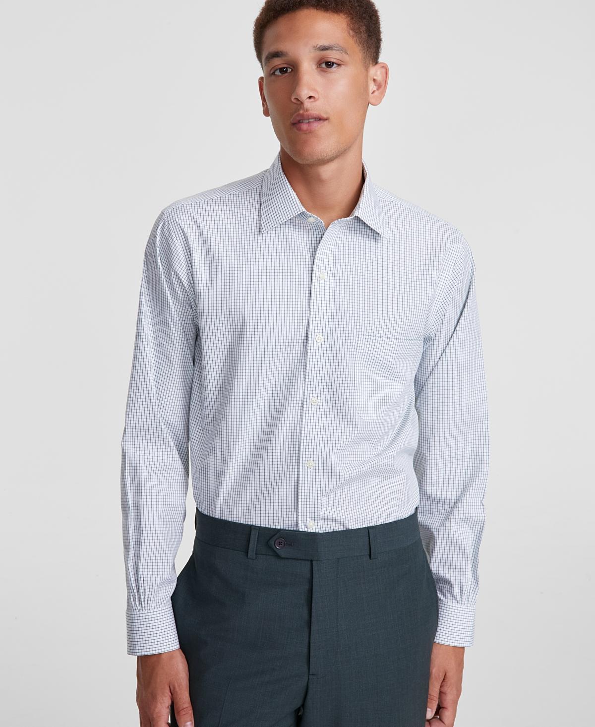 B by Brooks Brothers Mens Regular-Fit Check Pinpoint Dress Shirt Product Image