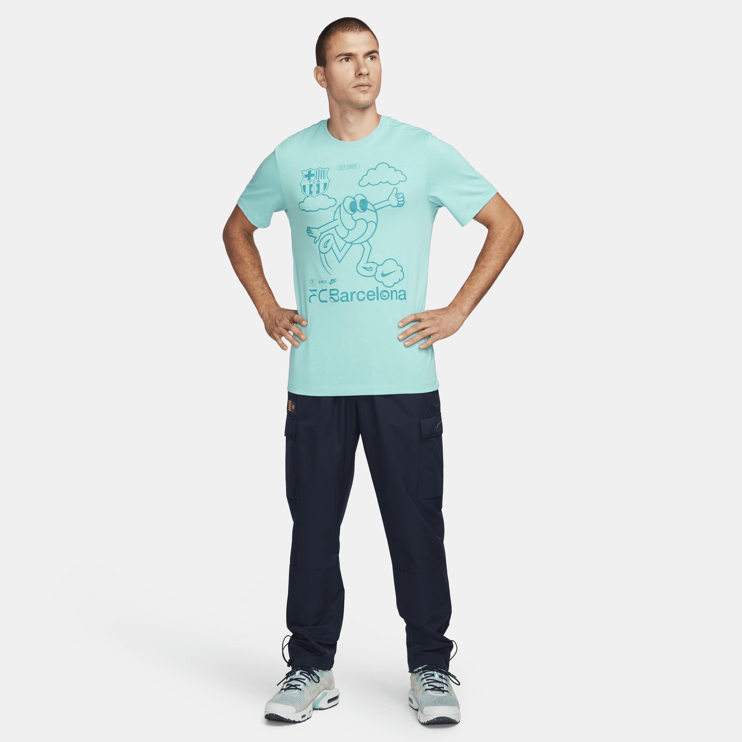 Mens Nike Aqua Barcelona Air Max 90 T-Shirt Turquoise/Blue Product Image