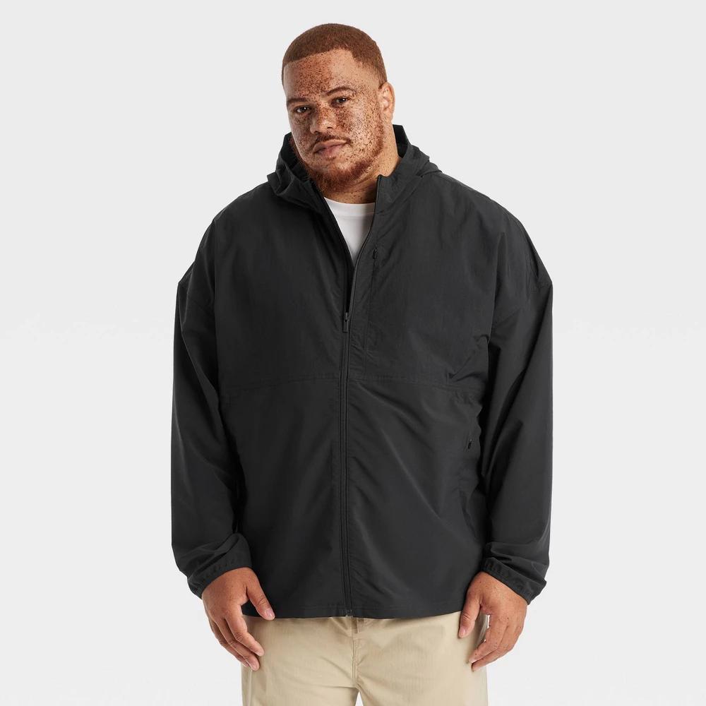 Mens Big Lightweight Jacket - All In Motion Black Onyx 3XL Product Image