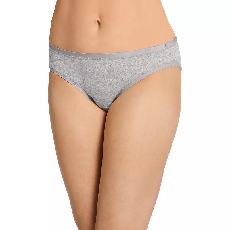 Jockey Worry Free Moderate Absorbency Bikini Pants 2589, Womens Gray Grey Product Image