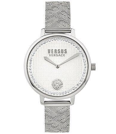 Versus Versace Womens Two-Hand Quartz La Villette Silver-Tone Stainless Steel Bracelet 36mm Product Image