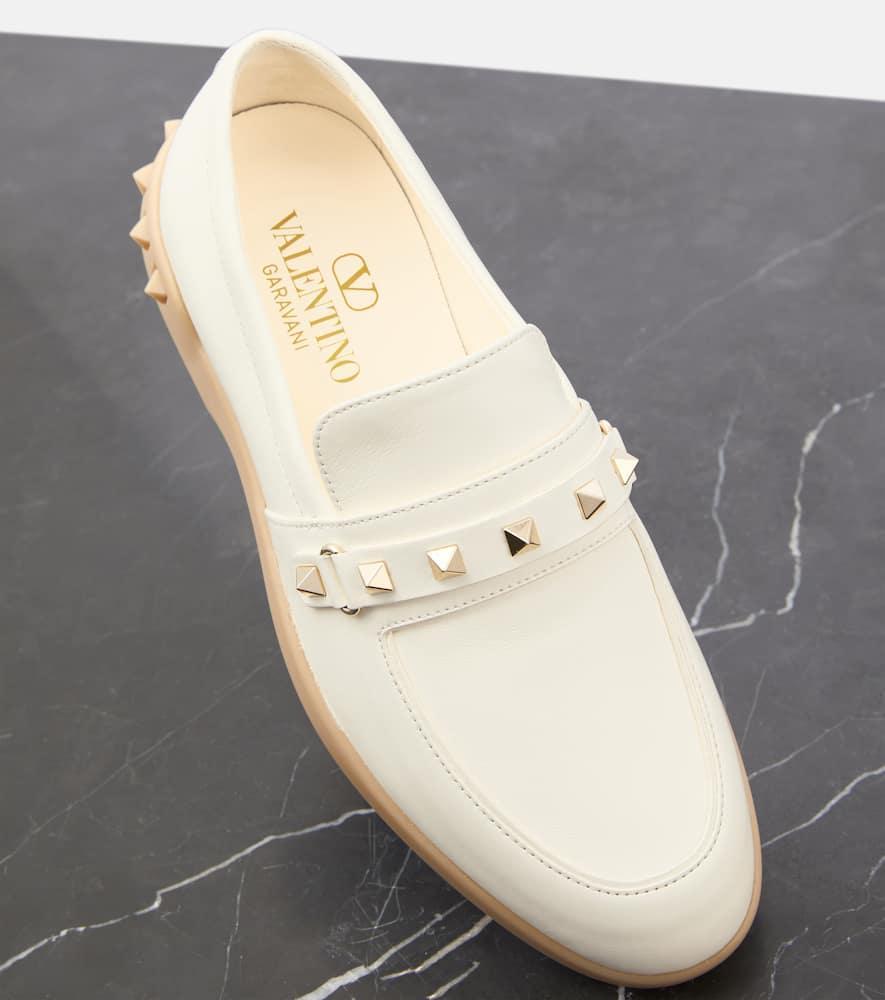 VALENTINO GARAVANI Valentino Leather Loafer In White Product Image