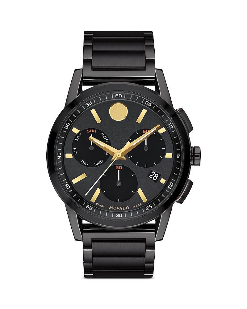 Men's Movado MuseumÂ® Sport Two-Tone PVD Chronograph Watch with Black Dial (Model: 0607558) Product Image