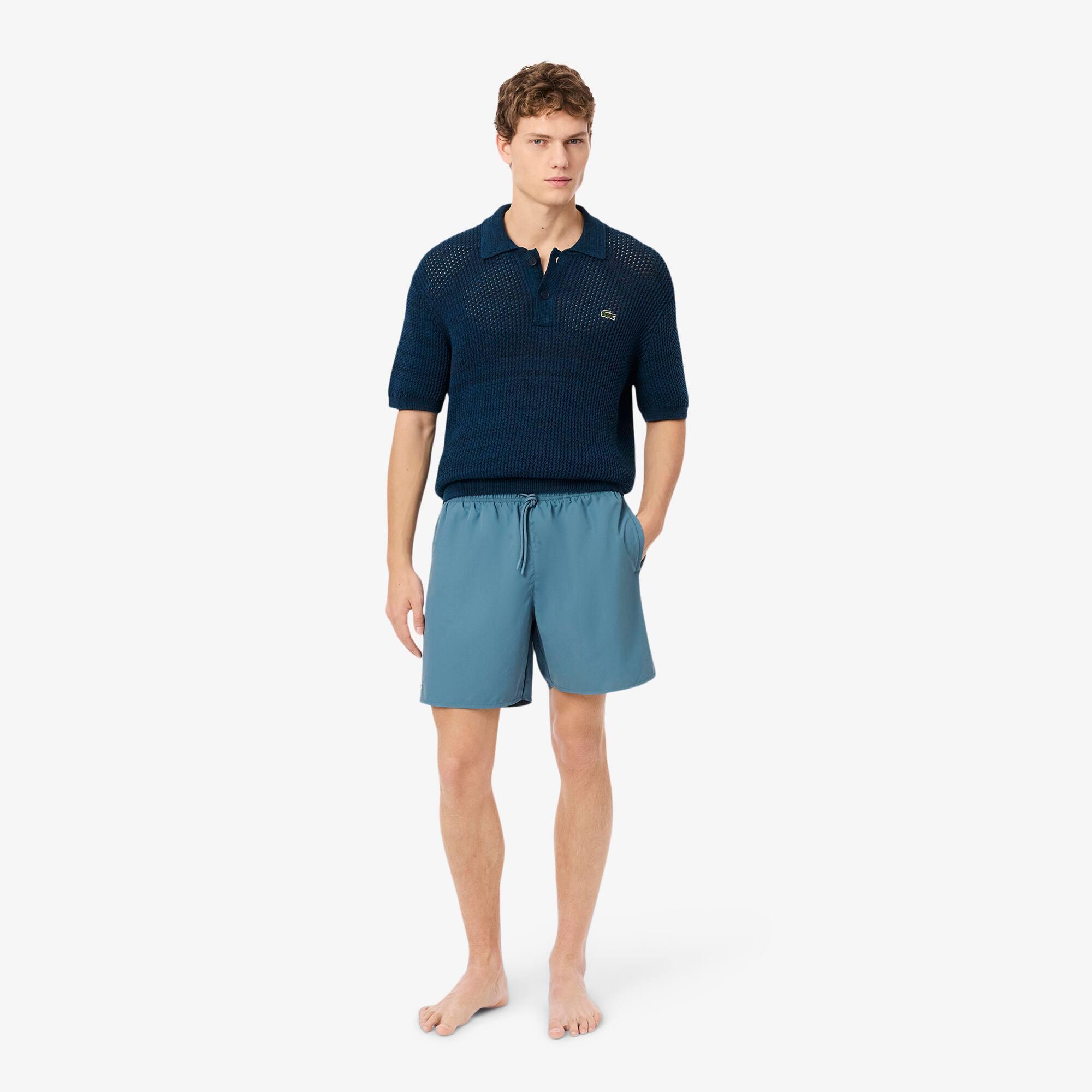 Mid Length Monochrome Swim Trunks Product Image