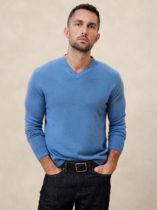 Merino V-Neck Sweater Product Image