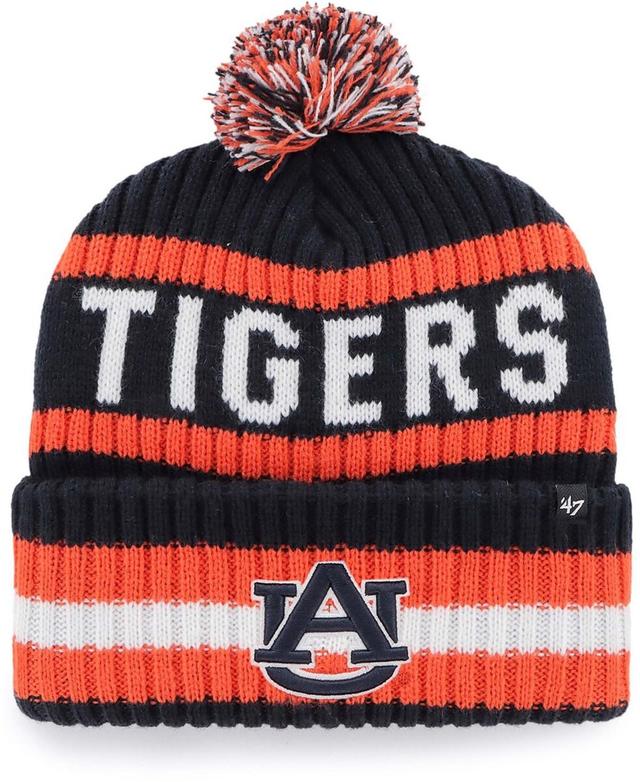 Mens Navy Auburn Tigers Bering Cuffed Knit Hat with Pom Product Image