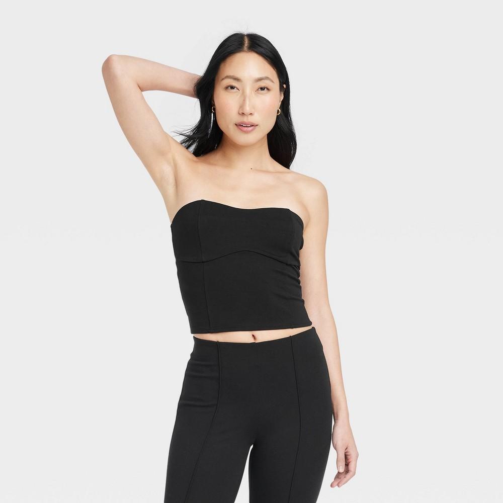 Womens Ponte Tube Top - A New Day Black M product image