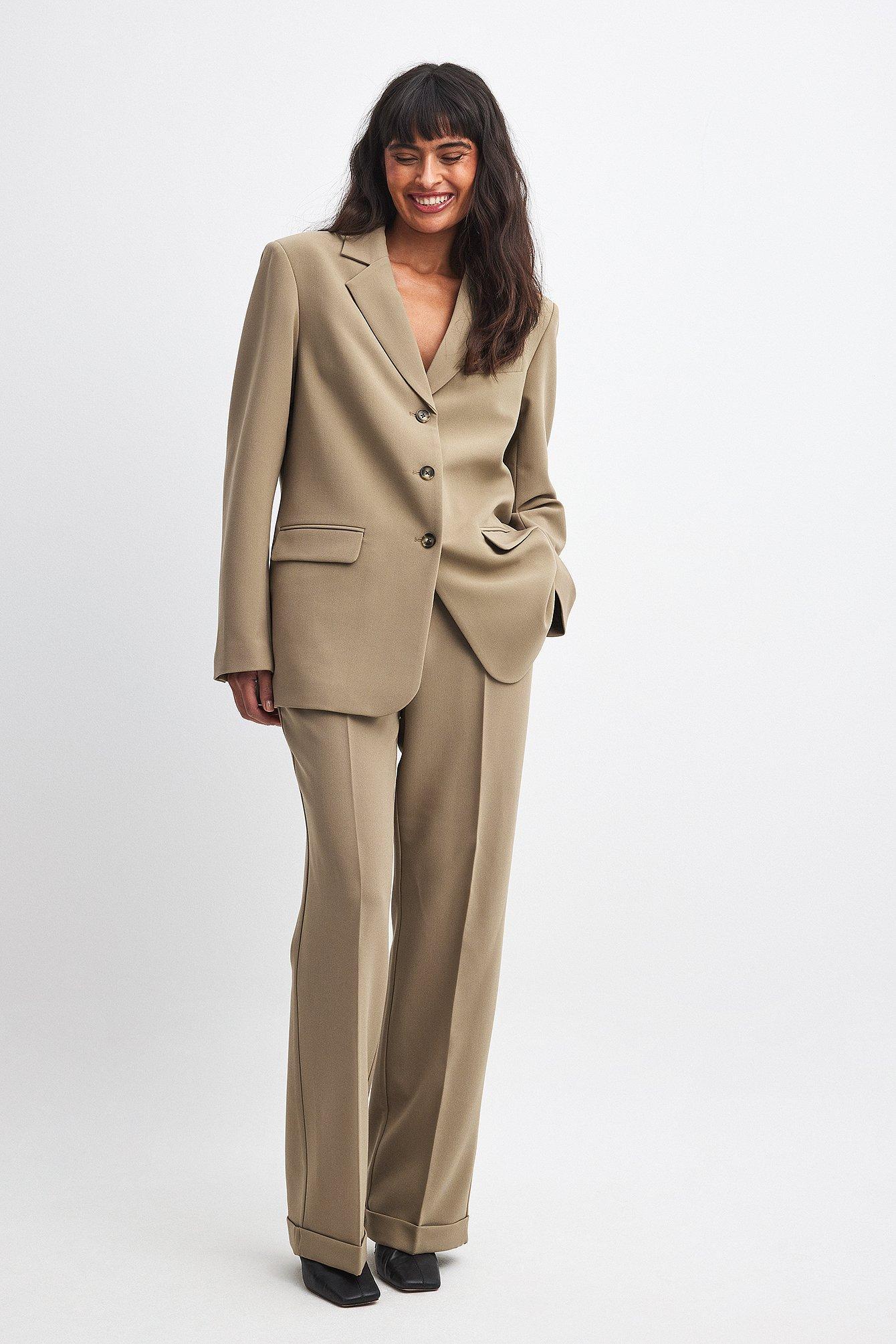 Tailored Mid Waist Suit Pants product image