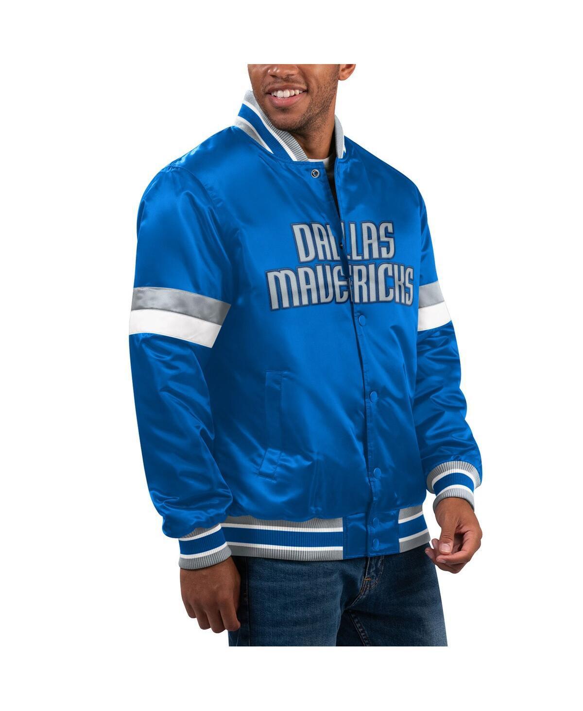 Mens Starter Dallas Mavericks Home Game Satin Full-Snap Varsity Jacket Product Image