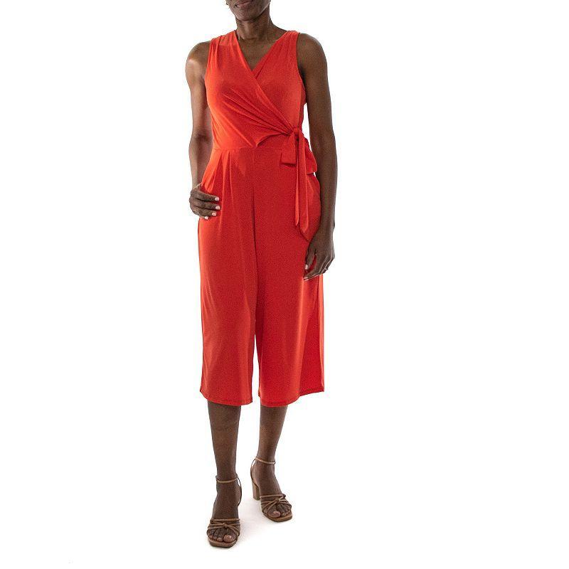 Womens Nina Leonard Wide-Leg Capri Jumpsuit Product Image