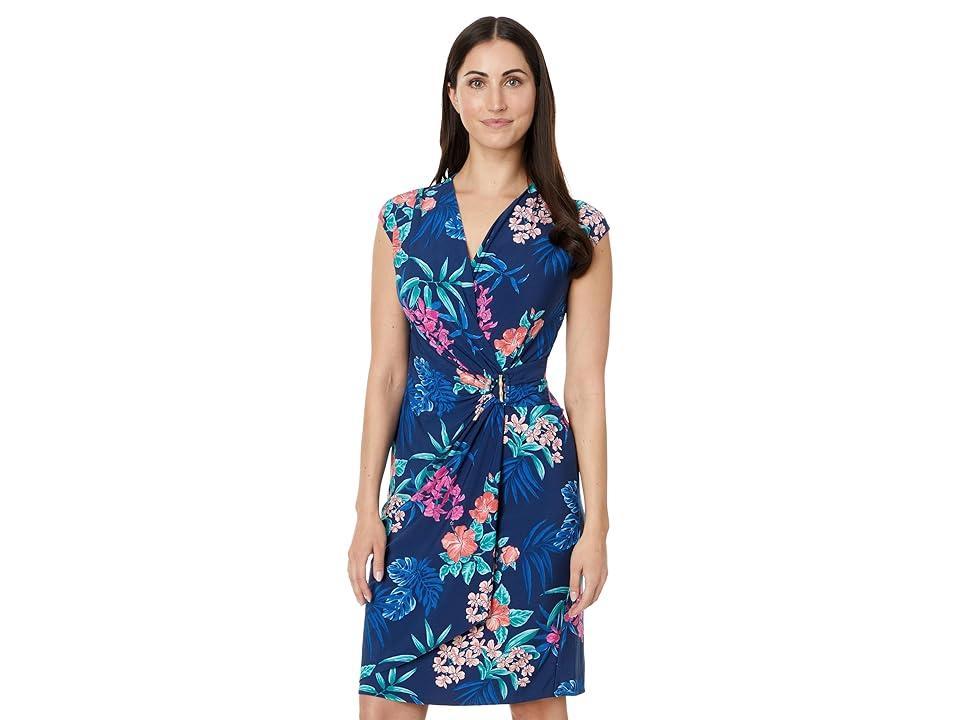 Tommy Bahama Clara Breezy Bouquet Short Sleeve Dress (Island ) Women's Dress Product Image