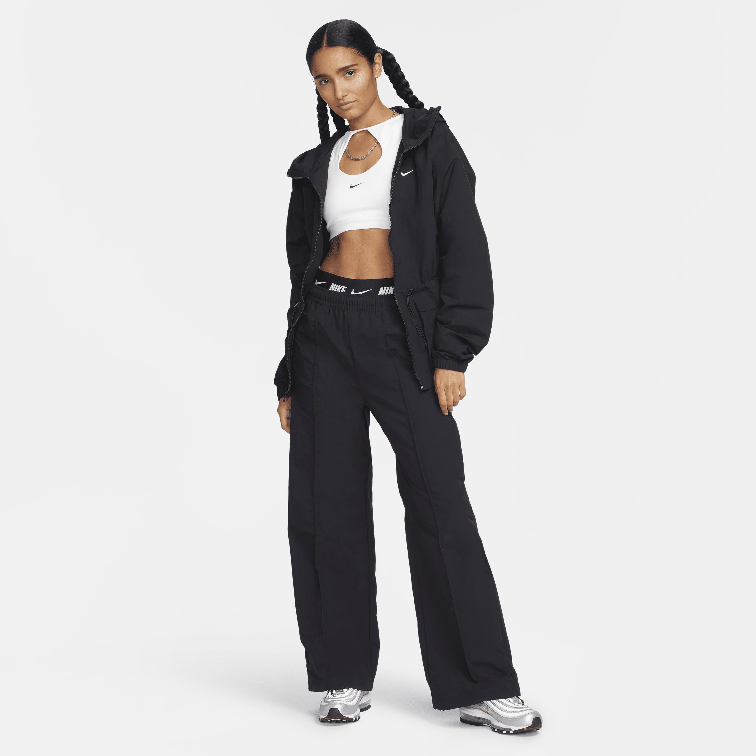 Nike Womens Nike Trend Woven Jacket - Womens Black/White Product Image