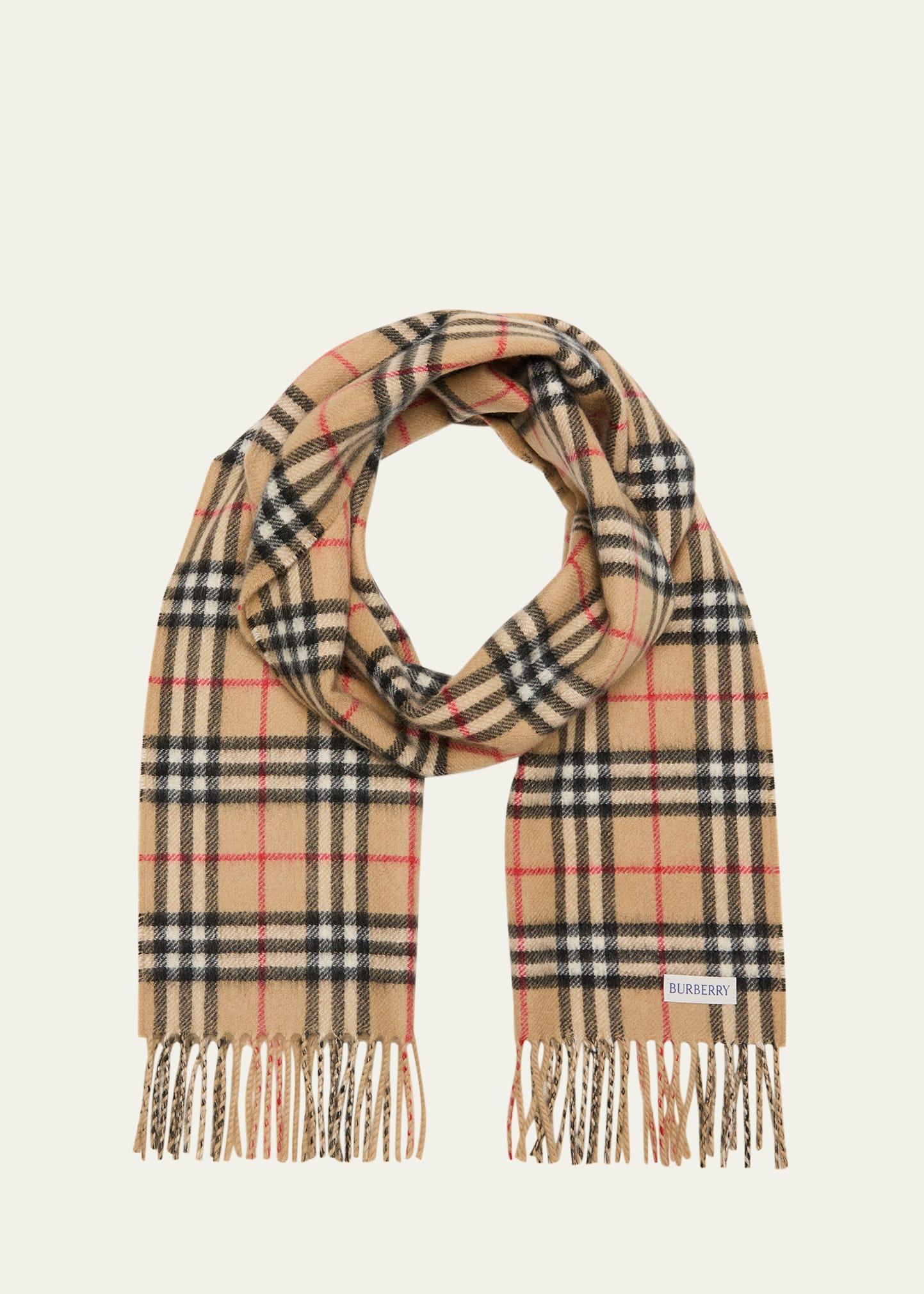 Mens Cashmere Vintage Check Rectangle Scarf Product Image