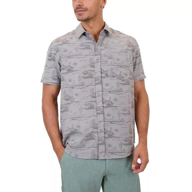 Mens Mountain and Isles Sun Protection Button Down Shirt Grey Product Image