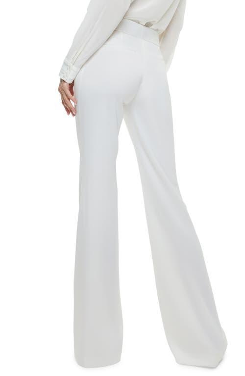 ALICE AND OLIVIA Deanna High Rise Slim Bootcut Pant In White Product Image