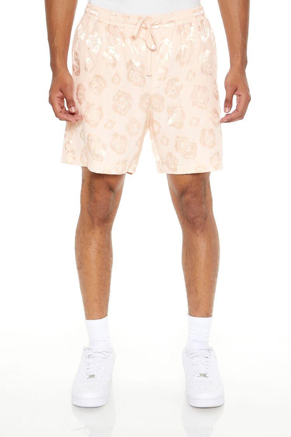 Rose Jacquard Drawstring Shorts | Forever 21 Product Image