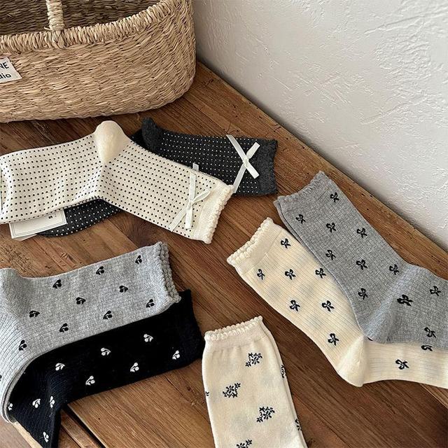 Patterned Crew Socks Product Image