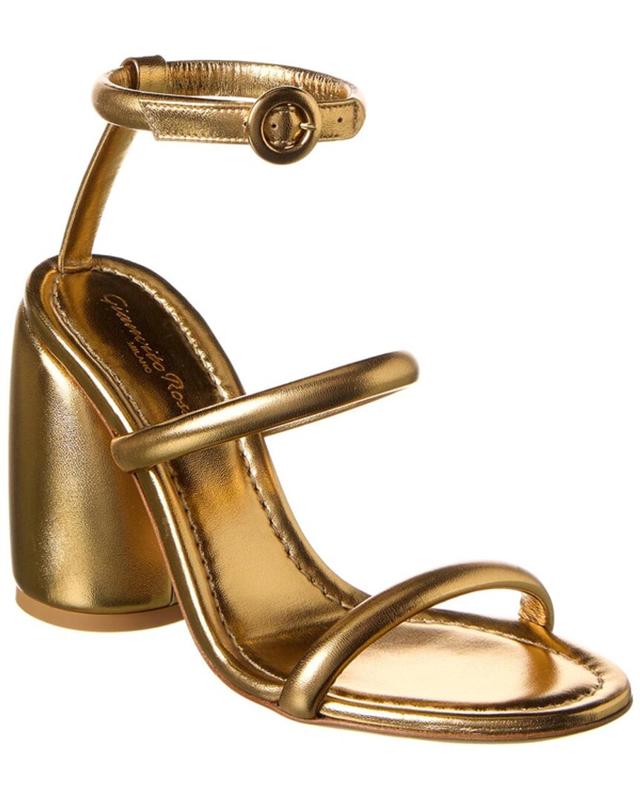 GIANVITO ROSSI Adrie 90mm Platform Sandals In Gold Product Image