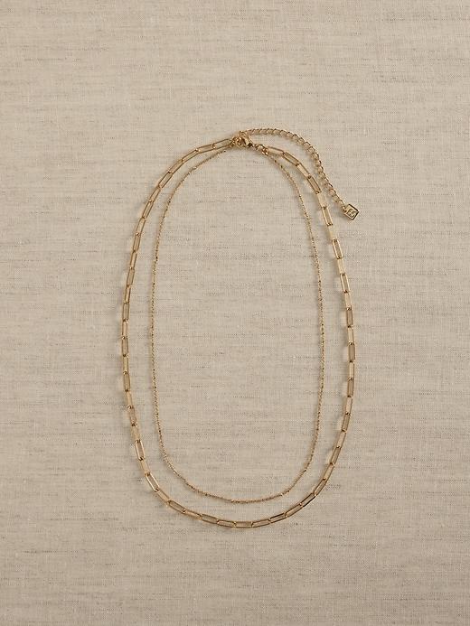 14K Gold Plated Paperclip Necklace Product Image