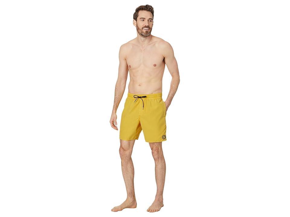 Volcom Center 17 Trunks (Lemon) Men's Swimwear Product Image