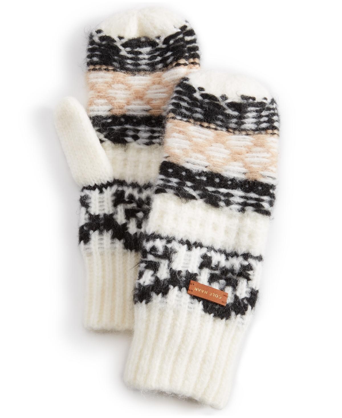 Cole Haan Womens Reversible Fair Isle Mittens Product Image