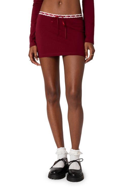 EDIKTED Seline Ribbon Trim Miniskirt Product Image