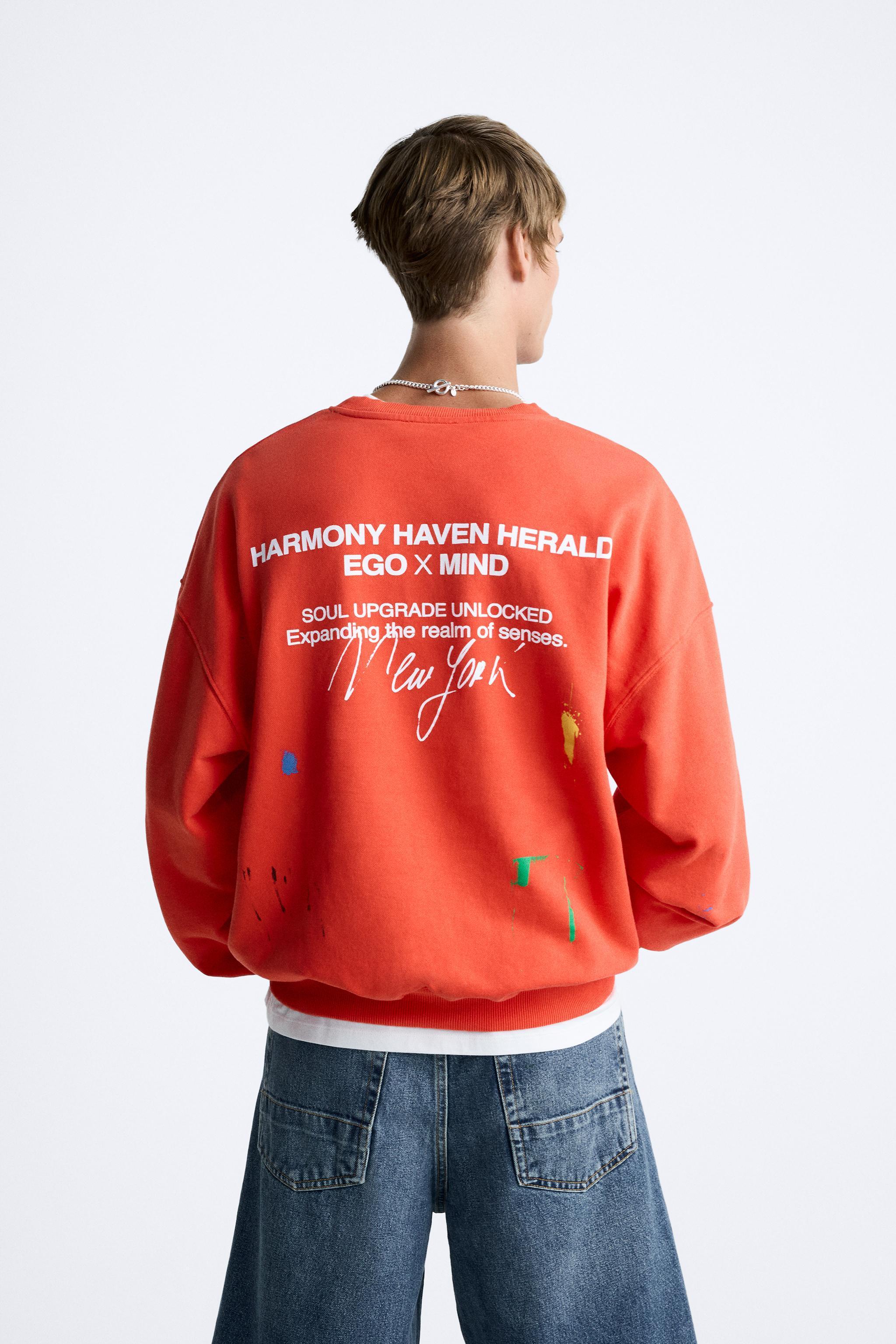 SPLATTER EFFECT TEXT SWEATSHIRT Product Image