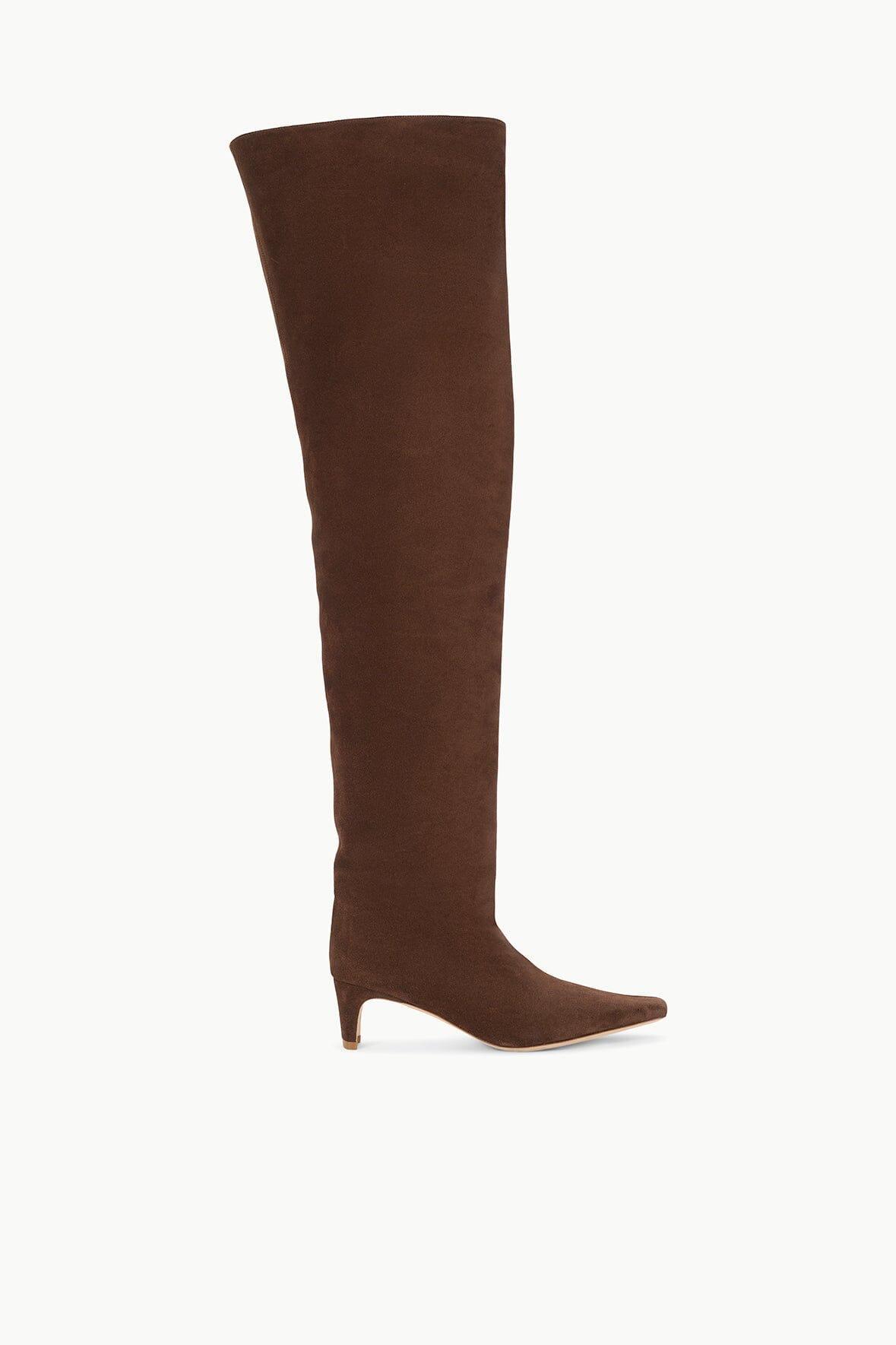 WALLY OVER-THE-KNEE BOOT | MAHOGANY SUEDE Product Image