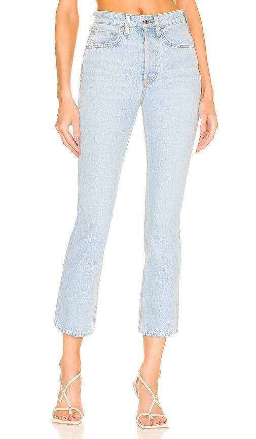 GRLFRND Karolina High Rise Straight in Blue. - size 30 (also in 29, 31) Product Image