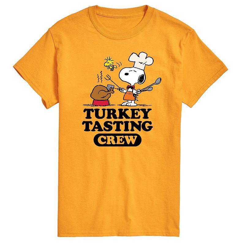 Mens Peanuts Turkey Tasting Crew Tee Gold Product Image