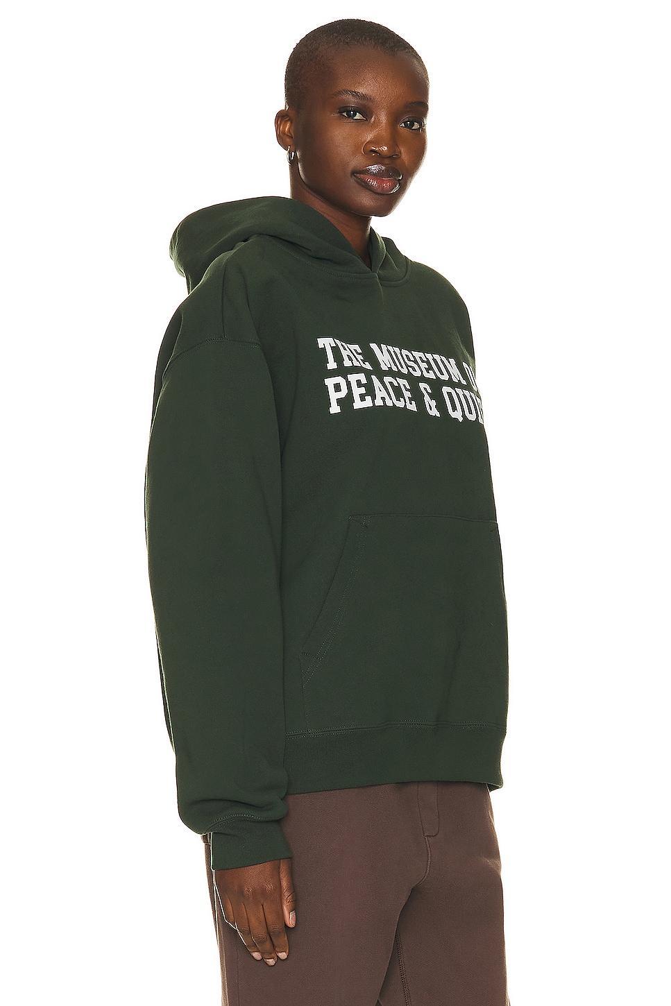 Museum of Peace and Quiet Campus Hoodie in Green Product Image