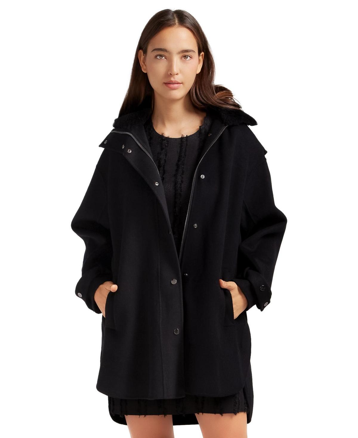 Women Heavy Hearted Detachable Hooded Coat Product Image