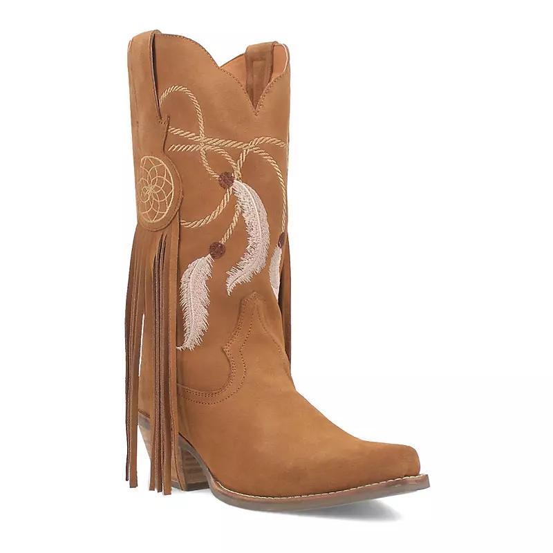 Dingo Day Dream Embroidered Suede Mid Western Boots Product Image