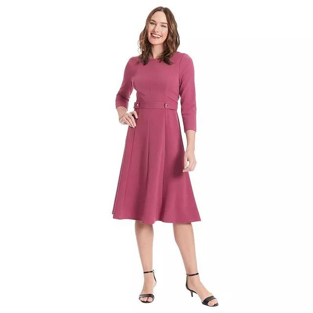 Womens London Times Side Tab Fit & Flare Dress Product Image