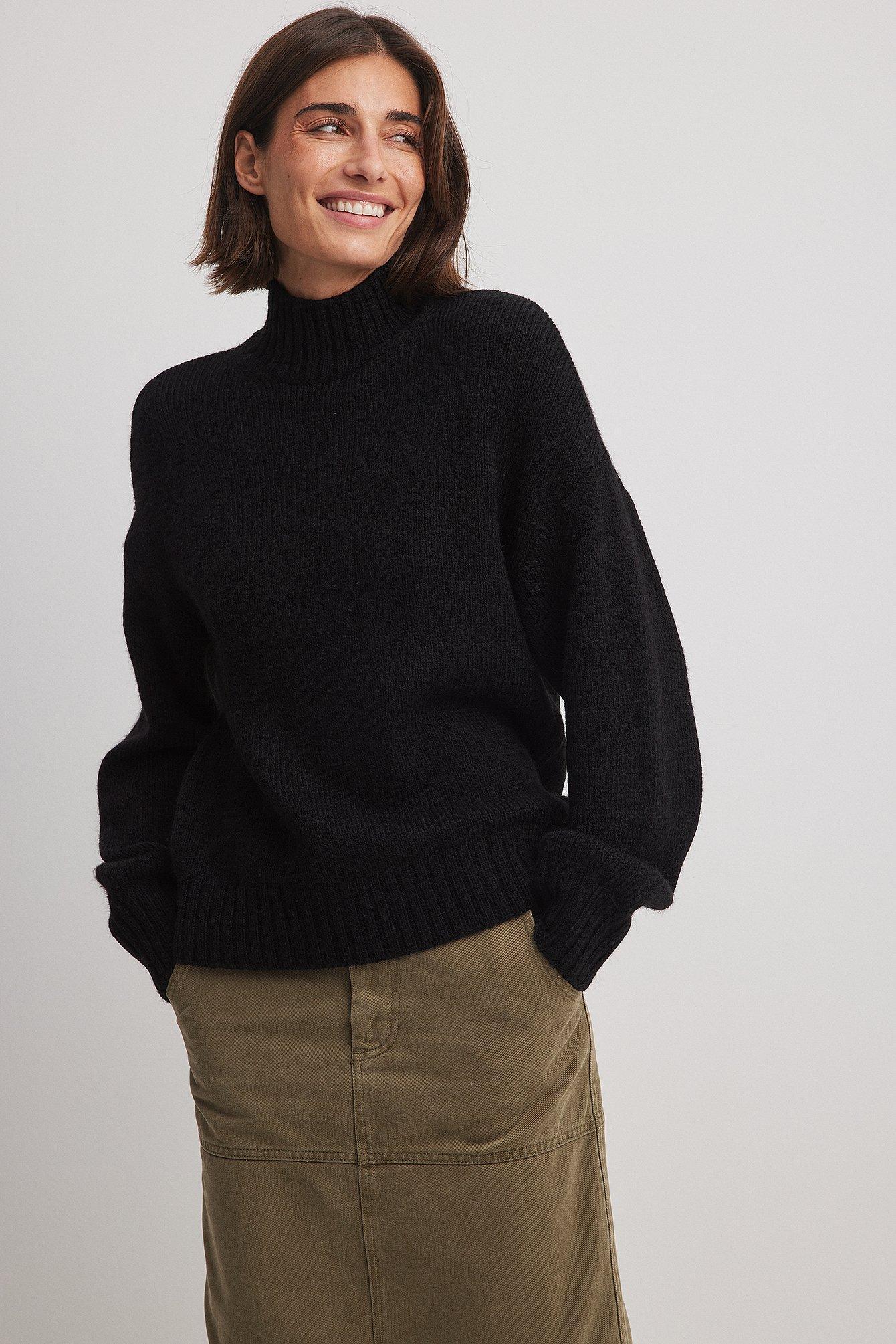 Turtle Neck Knitted Sweater Product Image