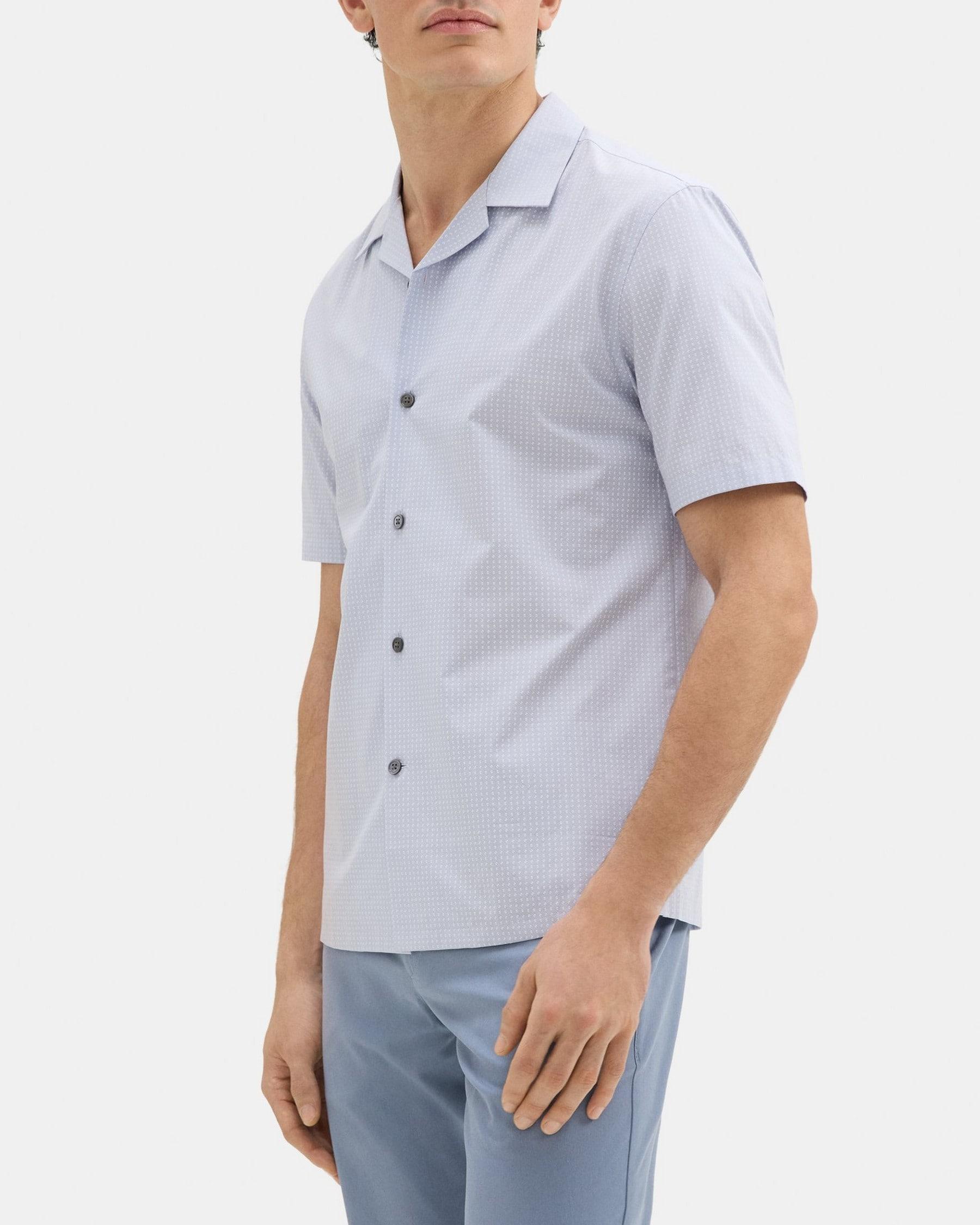 Short-Sleeve Camp Shirt in Cotton Product Image